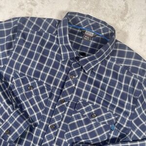 Outdoor Research Feedback‎ Flannel Men's Medium Long Sleeve Button Up Blue